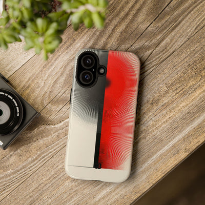 Red Tough Phone Case for iPhone - Split Signal Red