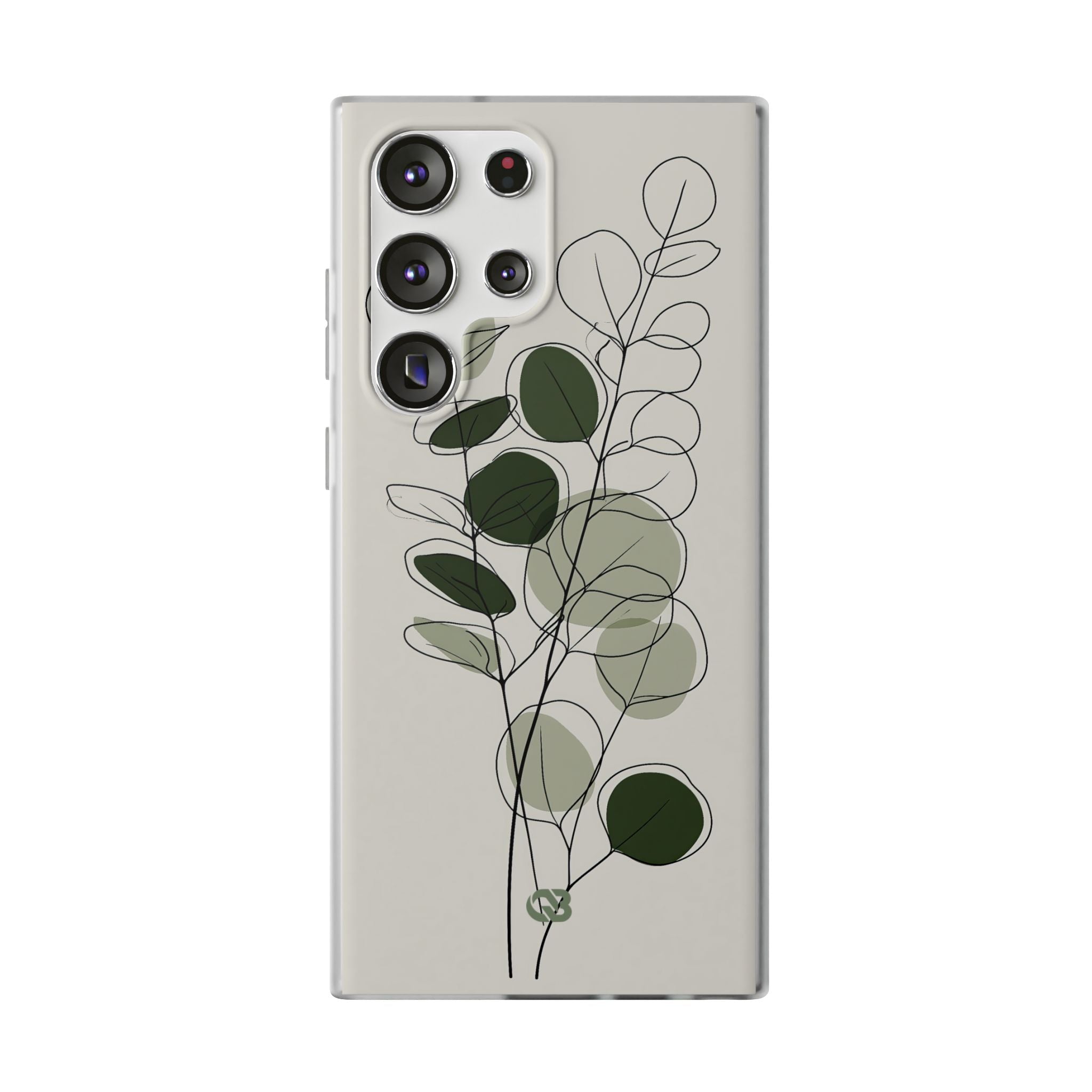 Green Lite Phone Case for Samsung - Muted Eucalyptus Sketch