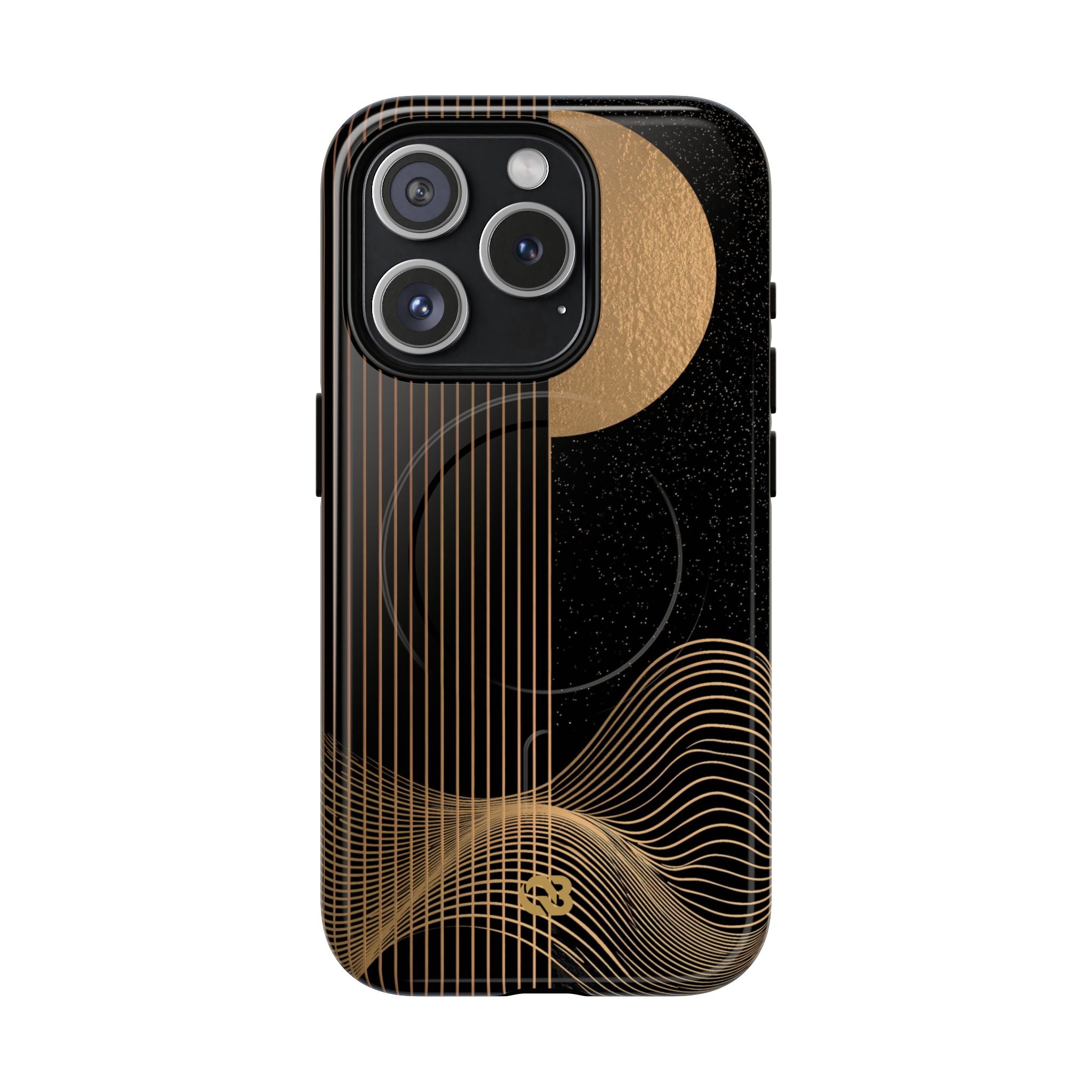Gold Tough 2.0 Magsafe Phone Case for iPhone - Gilded Obsidian Dunes