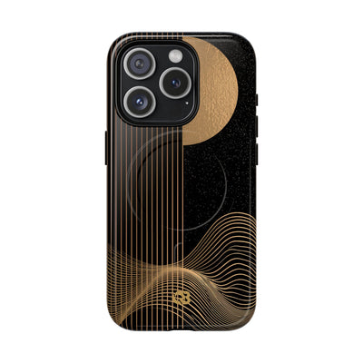 Gold Tough 2.0 Magsafe Phone Case for iPhone - Gilded Obsidian Dunes