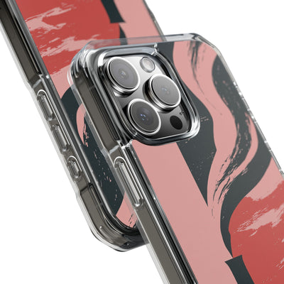 Pink Impact MagSafe Phone Case for iPhone - Cinder Rose Plume