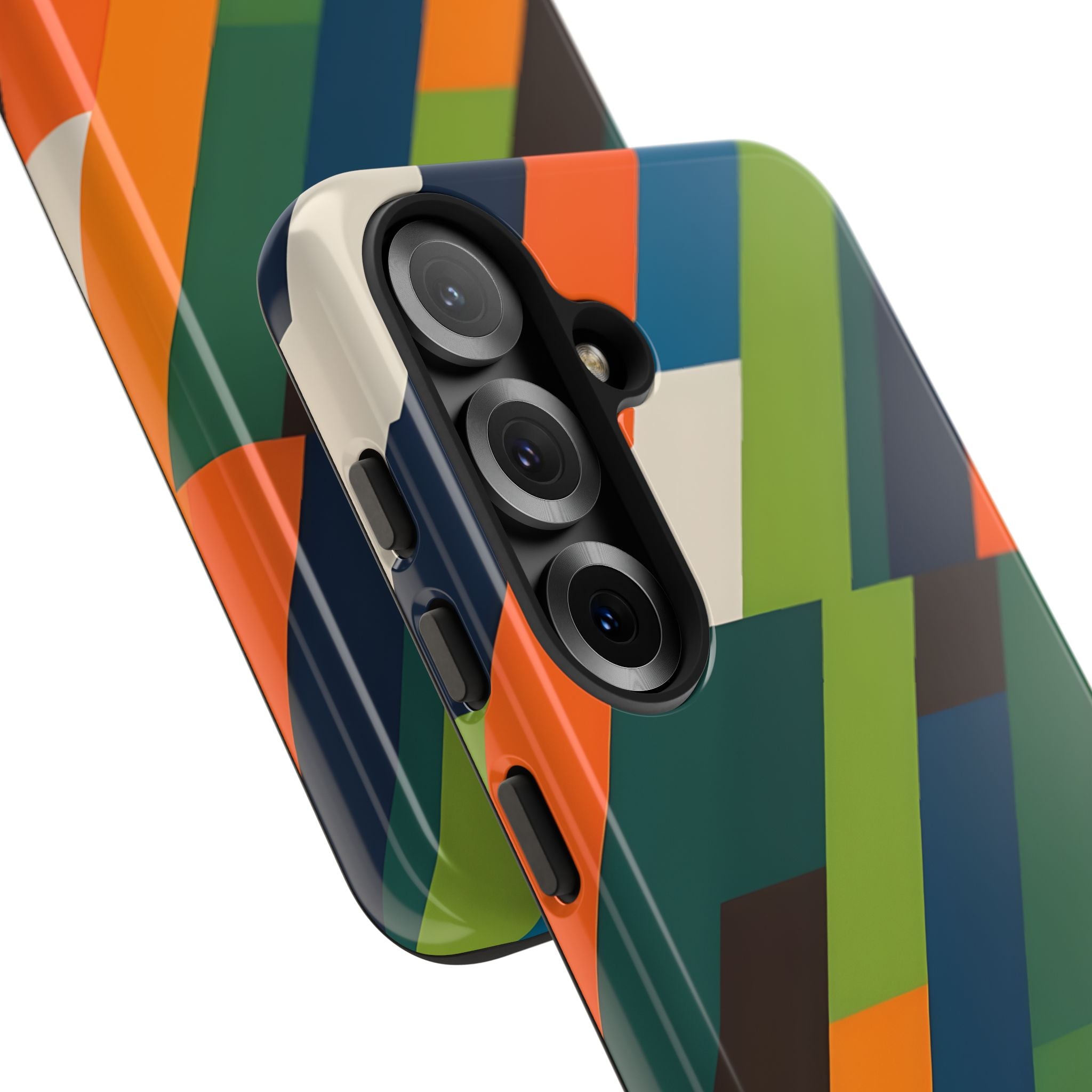 Angled Retro Mosaic · Tough Handyhülle für Samsung