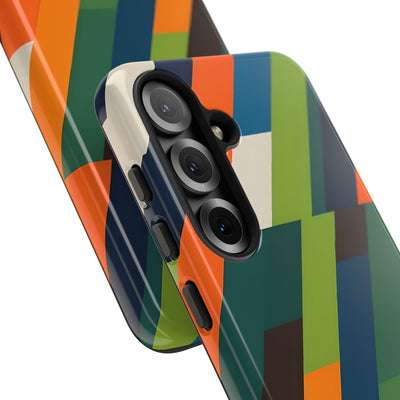 Angled Retro Mosaic · Tough Handyhülle für Samsung
