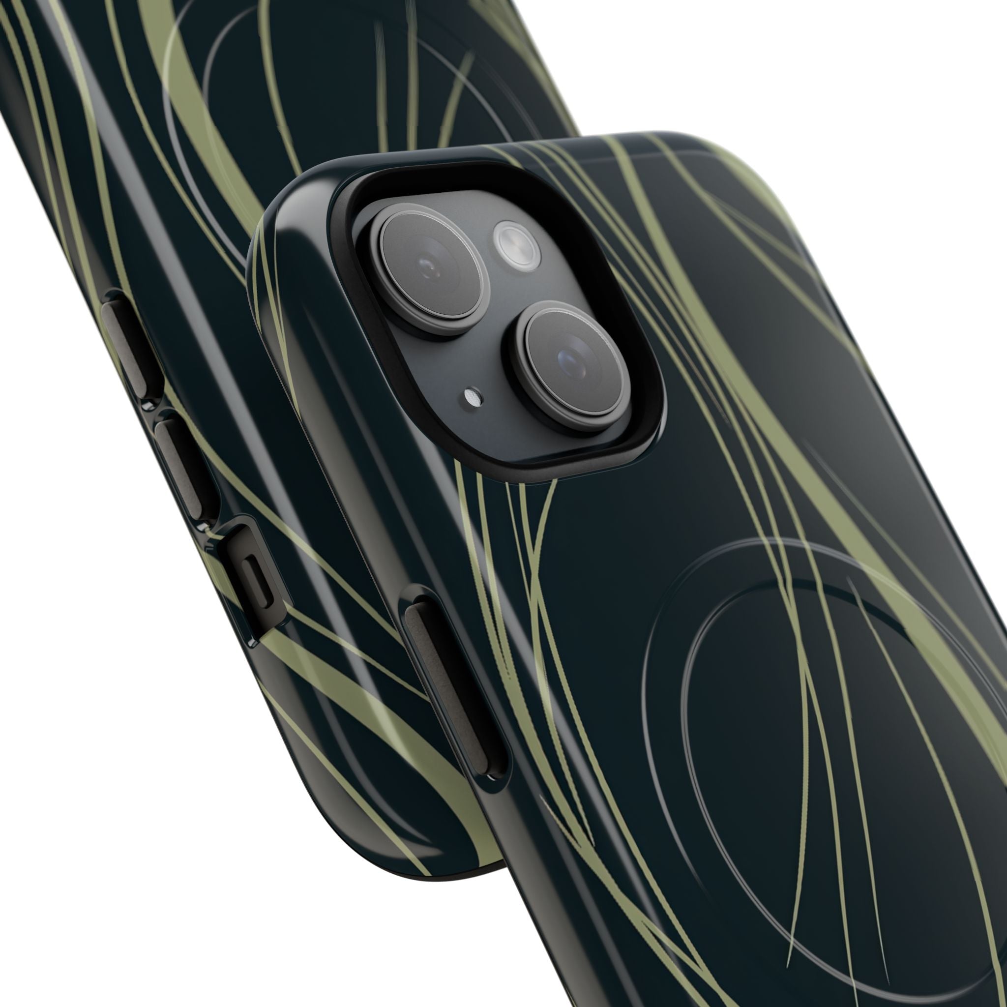 Green Tough 2.0 Magsafe Phone Case for iPhone - Obsidian Sage Flow