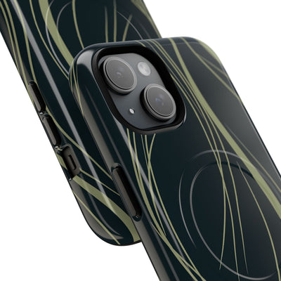 Green Tough 2.0 Magsafe Phone Case for iPhone - Obsidian Sage Flow