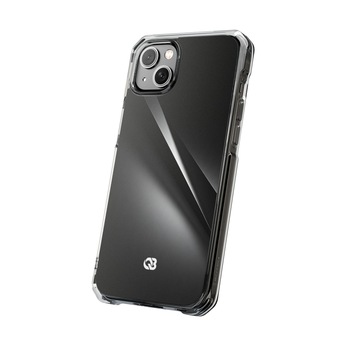 Obsidian Ridge · Clear Impact Magnetic Phone Case for iPhone ·  Black