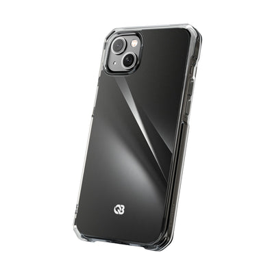 Obsidian Ridge · Clear Impact Magnetic Phone Case for iPhone ·  Black