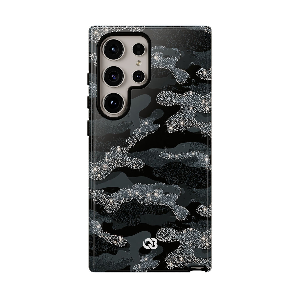 Glitter Shadow Camo · Tough Phone Case for Samsung · Black