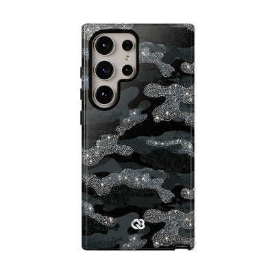 Glitter Shadow Camo · Tough Phone Case for Samsung · Black