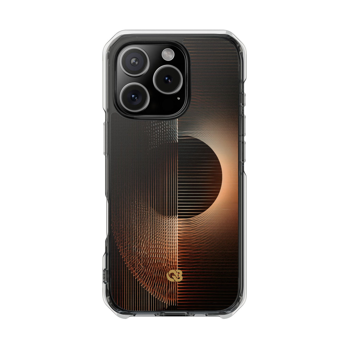 Amber Meridian · Clear Impact Magnetic Phone Case for iPhone · Black