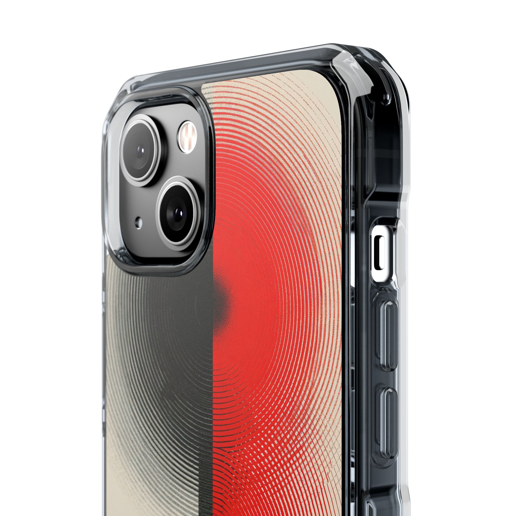 Red Impact MagSafe Phone Case for iPhone - Split Signal Red