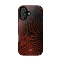 Red Tough 2.0 Magsafe Phone Case for iPhone - Terracotta Nerve Map