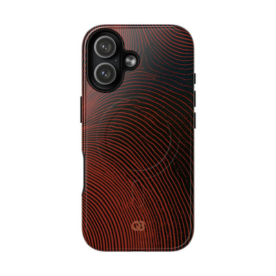 Red Tough 2.0 Magsafe Phone Case for iPhone - Terracotta Nerve Map