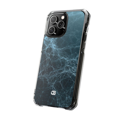 Teal Impact MagSafe Phone Case for iPhone - Arctic Neural Mesh