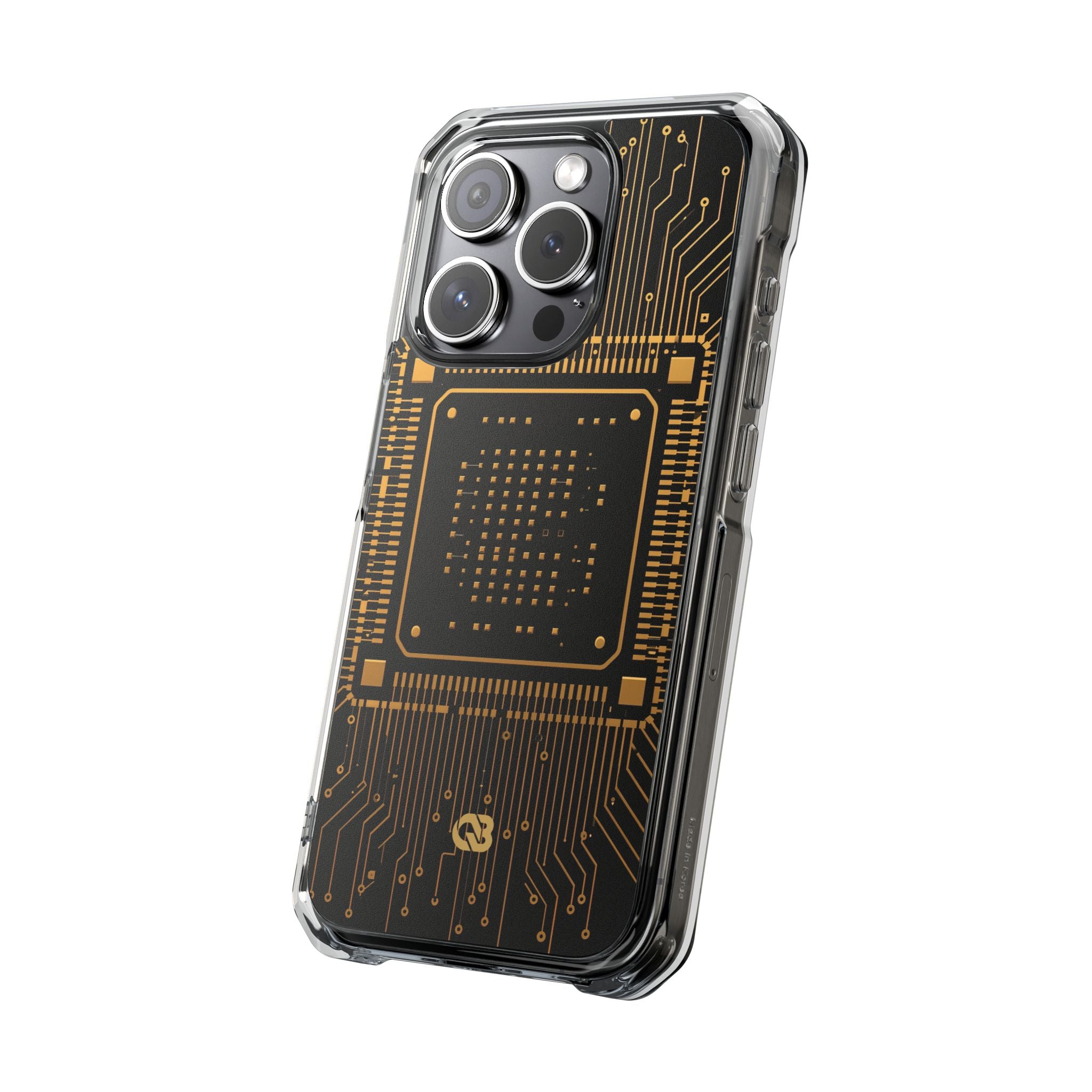 Gold Impact MagSafe Phone Case for iPhone - Cyber Gold Processor