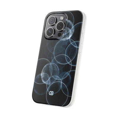Blue Lite Phone Case for iPhone - Cyan Pulse Ripple