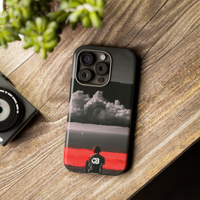 Crimson Horizon · Tough Phone Case for iPhone · Black