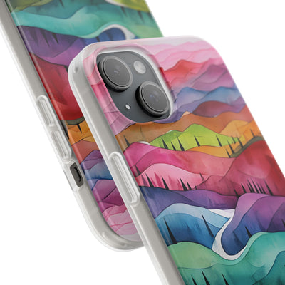 Fluid Rainbow Ridge · Soft Hoesje voor iPhone