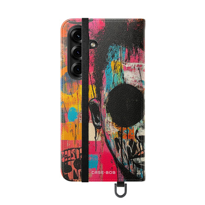 Black Orb Face - Samsung S25 Case - Wallet