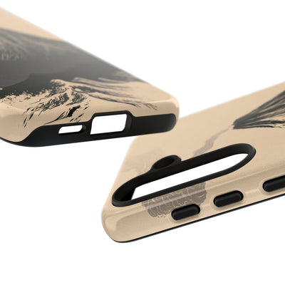 Beige Tough Phone Case for Samsung - Obsidian Ink Summit
