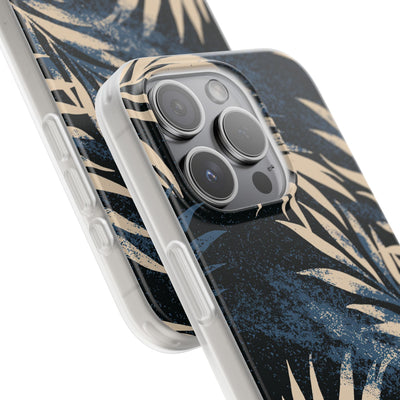 Blue Lite Phone Case for iPhone - Midnight Indigo Palm