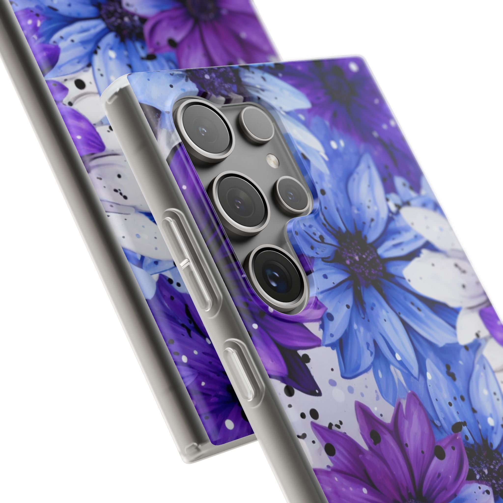 Ink Splatter Blooms · Soft Phone Case for Samsung