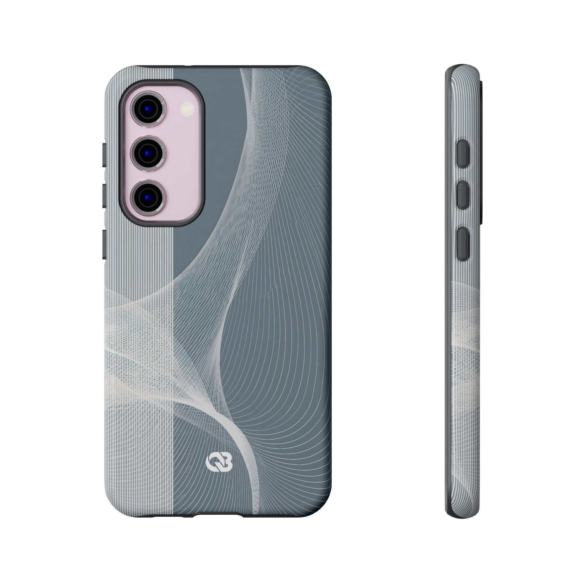 Grey Tough Phone Case for Samsung - Slate Mesh Horizon