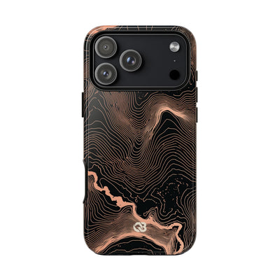 Mesa Elevation Contour · Tough Phone Case for iPhone · Black