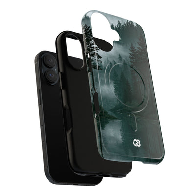 Misty Pine Reflections · Tough 2.0 Magnetic Phone Case for iPhone · Green