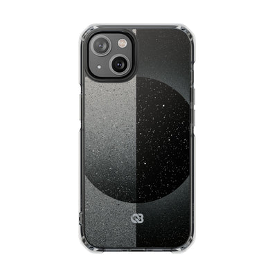 Black Impact MagSafe Phone Case for iPhone - Lunar Static Orbit