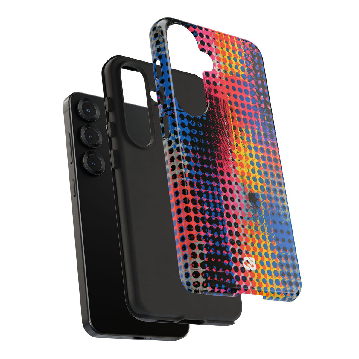 Chromatic Halftone Grid · Tough Phone Case for Samsung · Blue