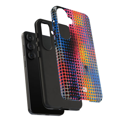Chromatic Halftone Grid · Tough Phone Case for Samsung · Blue
