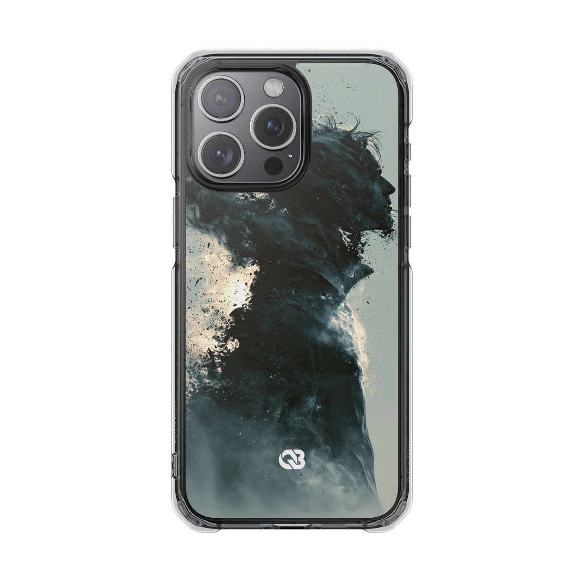Ashen Dissolution · Clear Impact Magnetic Phone Case for iPhone ·  Black