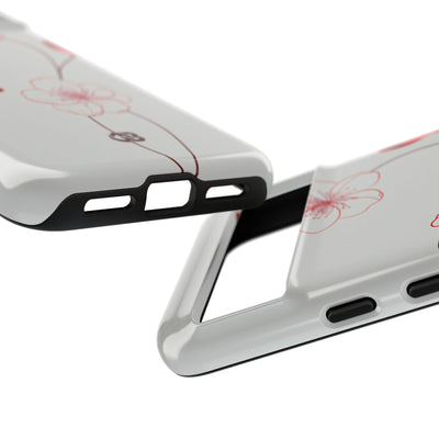 Red Tough Phone Case for Google Pixel - Kyoto Ember Bloom