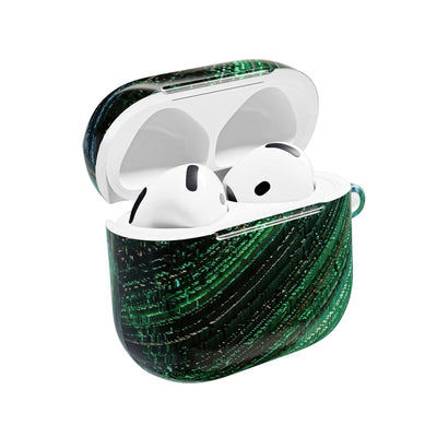 Orbital Data Stream · Hard Case for AirPods & AirPods Pro · Green