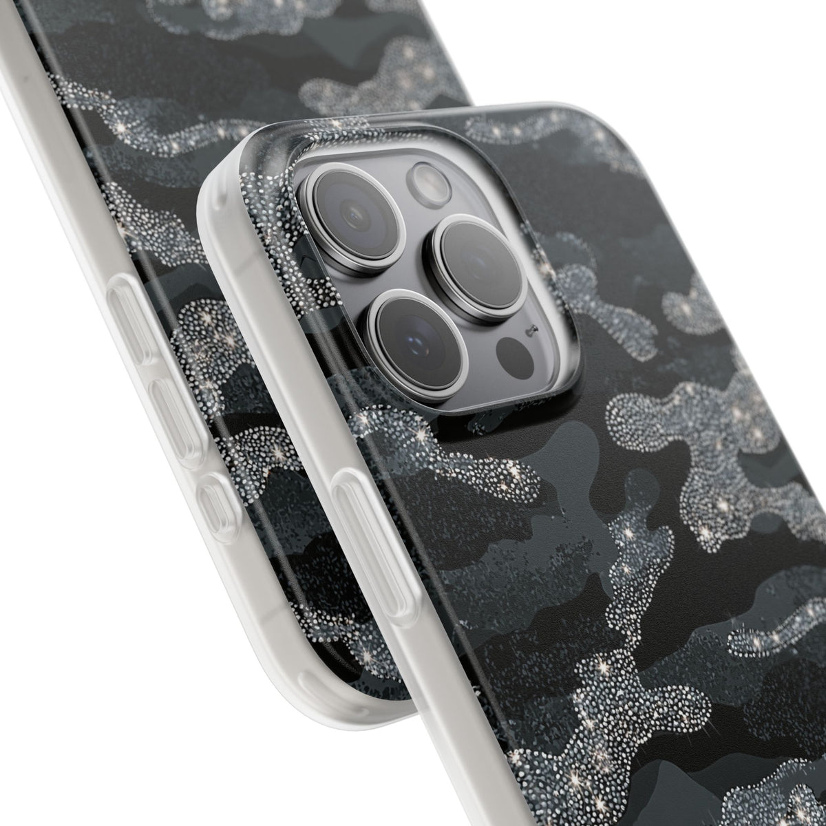 Glitter Shadow Camo · Lite Phone Case for iPhone ·  Black
