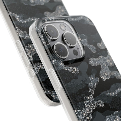 Glitter Shadow Camo · Lite Phone Case for iPhone ·  Black