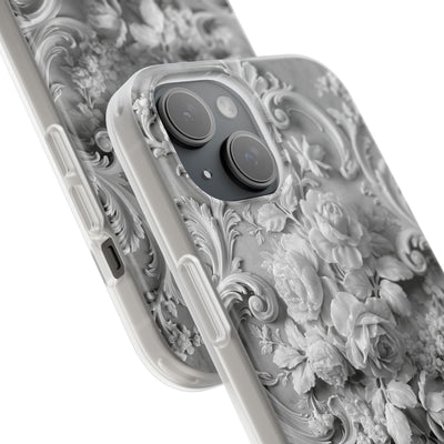 Rococo Marble Rose · Lite Phone Case for iPhone ·  White