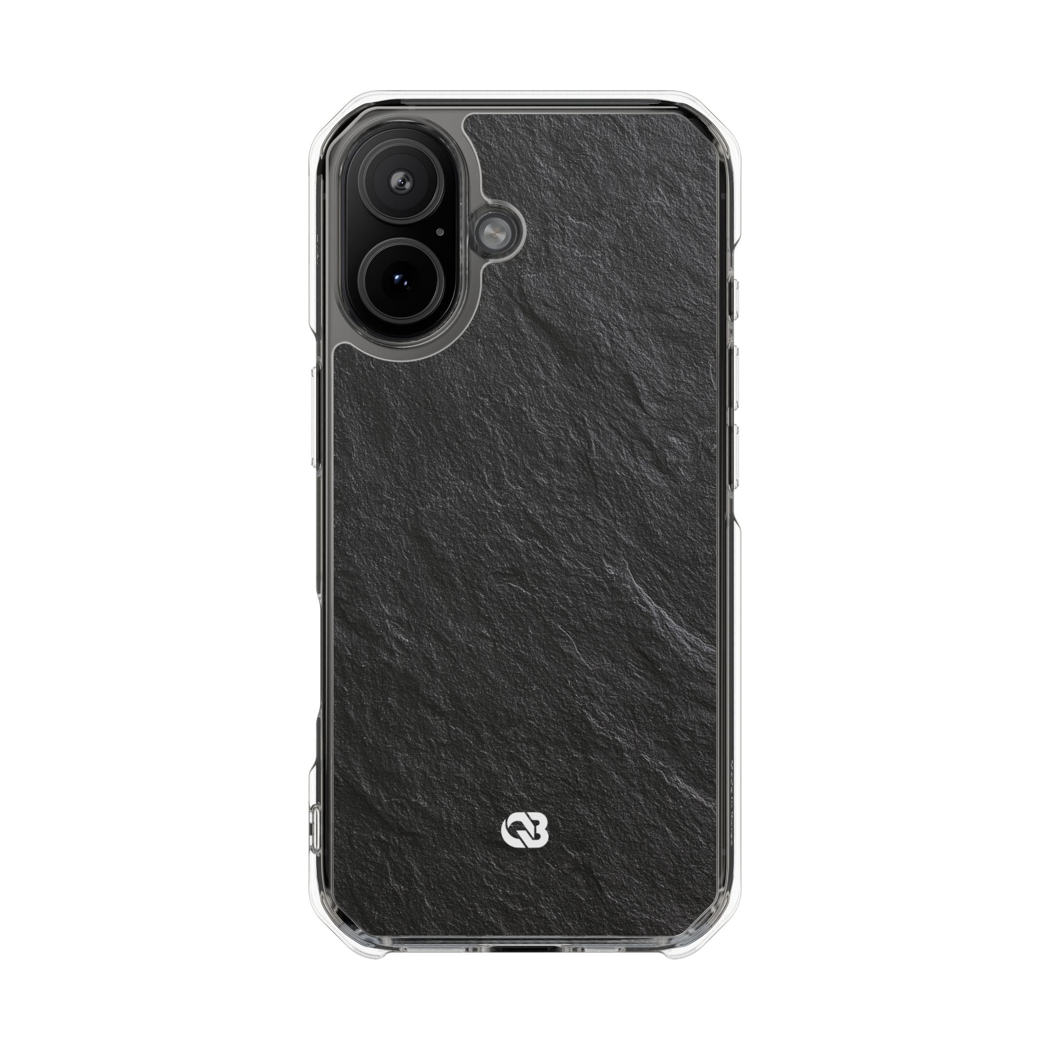 Black Impact MagSafe Phone Case for iPhone - Raw Obsidian Slate