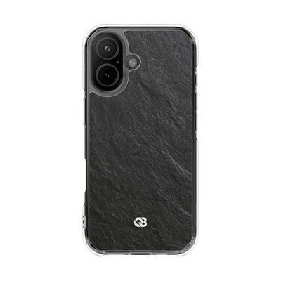 Black Impact MagSafe Phone Case for iPhone - Raw Obsidian Slate