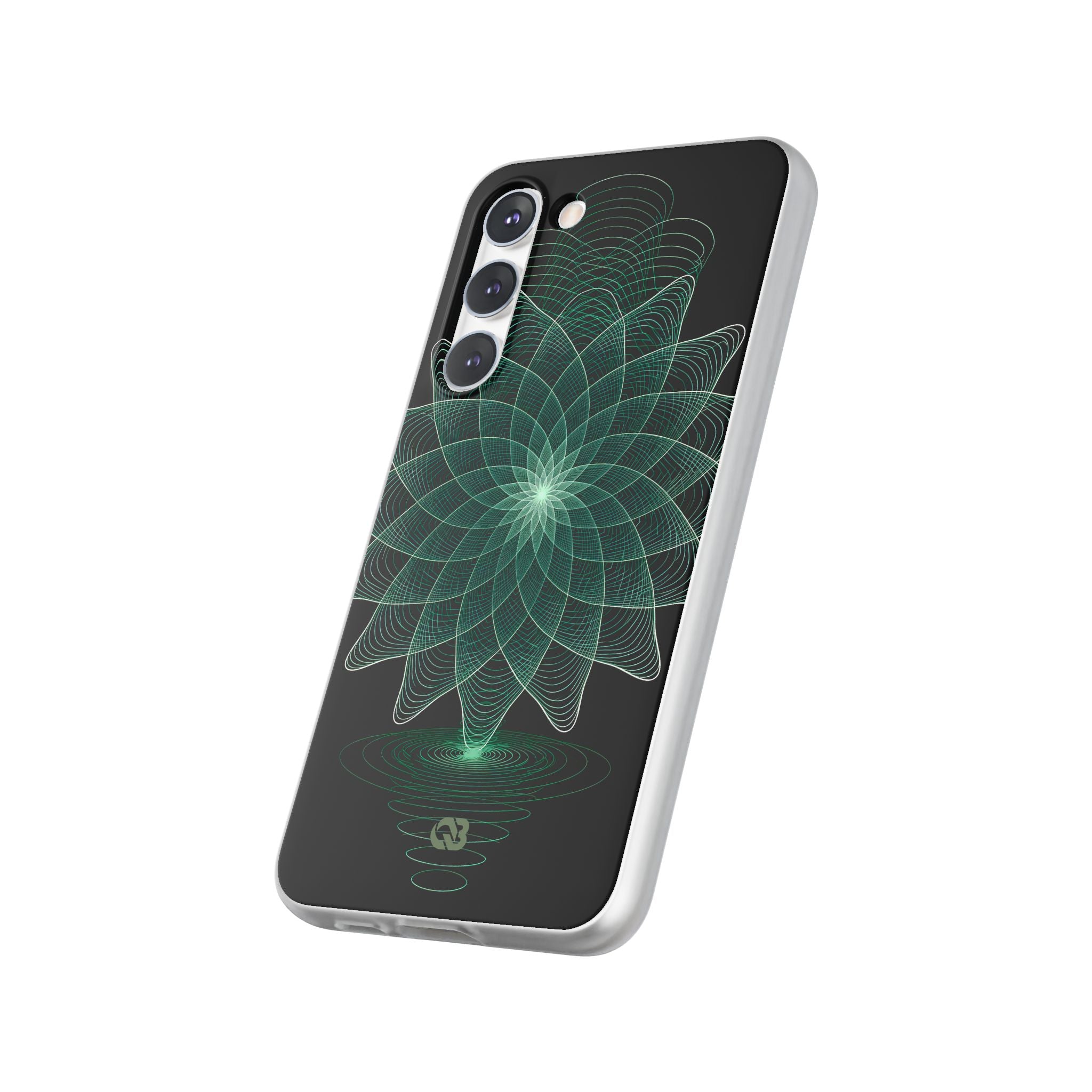 Green Lite Phone Case for Samsung - Cyan Signal Bloom