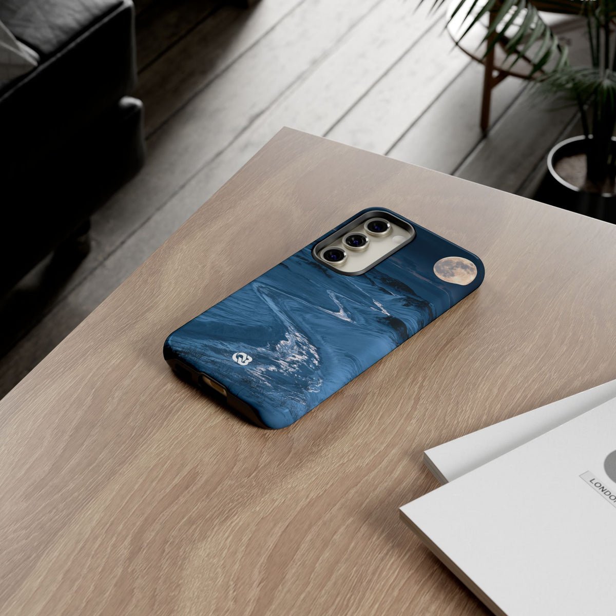 Arctic Moon Drift · Tough Phone Case for Samsung · Blue