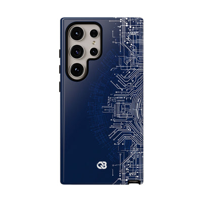 Blue Tough Phone Case for Samsung - Cobalt Circuit Logic