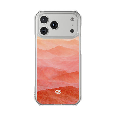 Alpenglow Ridge Vista · Clear Impact Magnetic Phone Case for iPhone · Orange