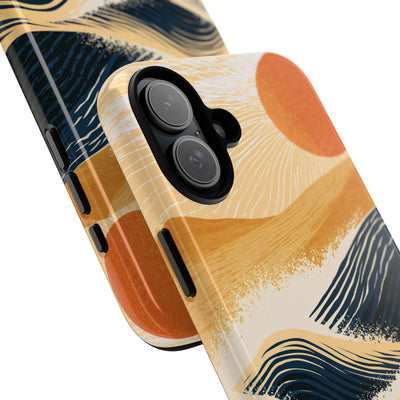 Blue Tough Phone Case for iPhone - Kyoto Cresting Tide