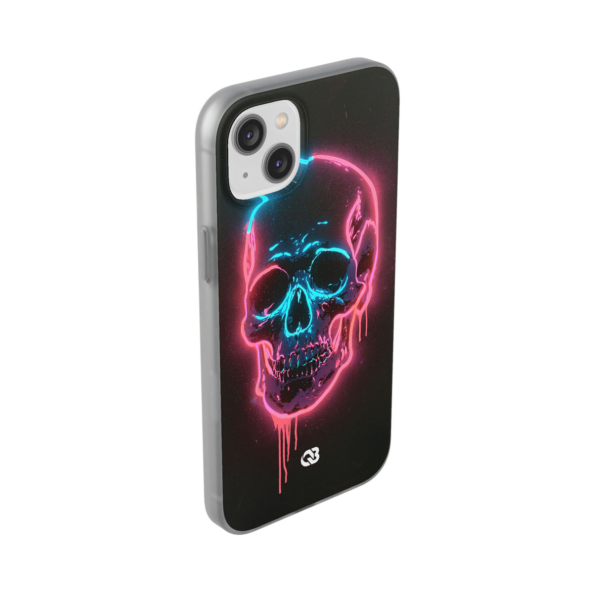 Neon Drip Skull · Lite Phone Case for iPhone ·  Black