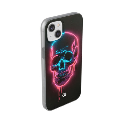 Neon Drip Skull · Lite Phone Case for iPhone ·  Black