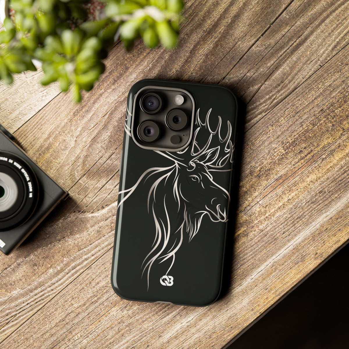 Nordic Moose Contour · Tough Phone Case for iPhone · Black