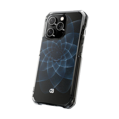 Blue Impact MagSafe Phone Case for iPhone - Cobalt Geometric Bloom