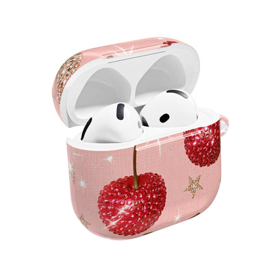 Bedazzled Ruby Cherries · Hard Case for AirPods & AirPods Pro · Pink